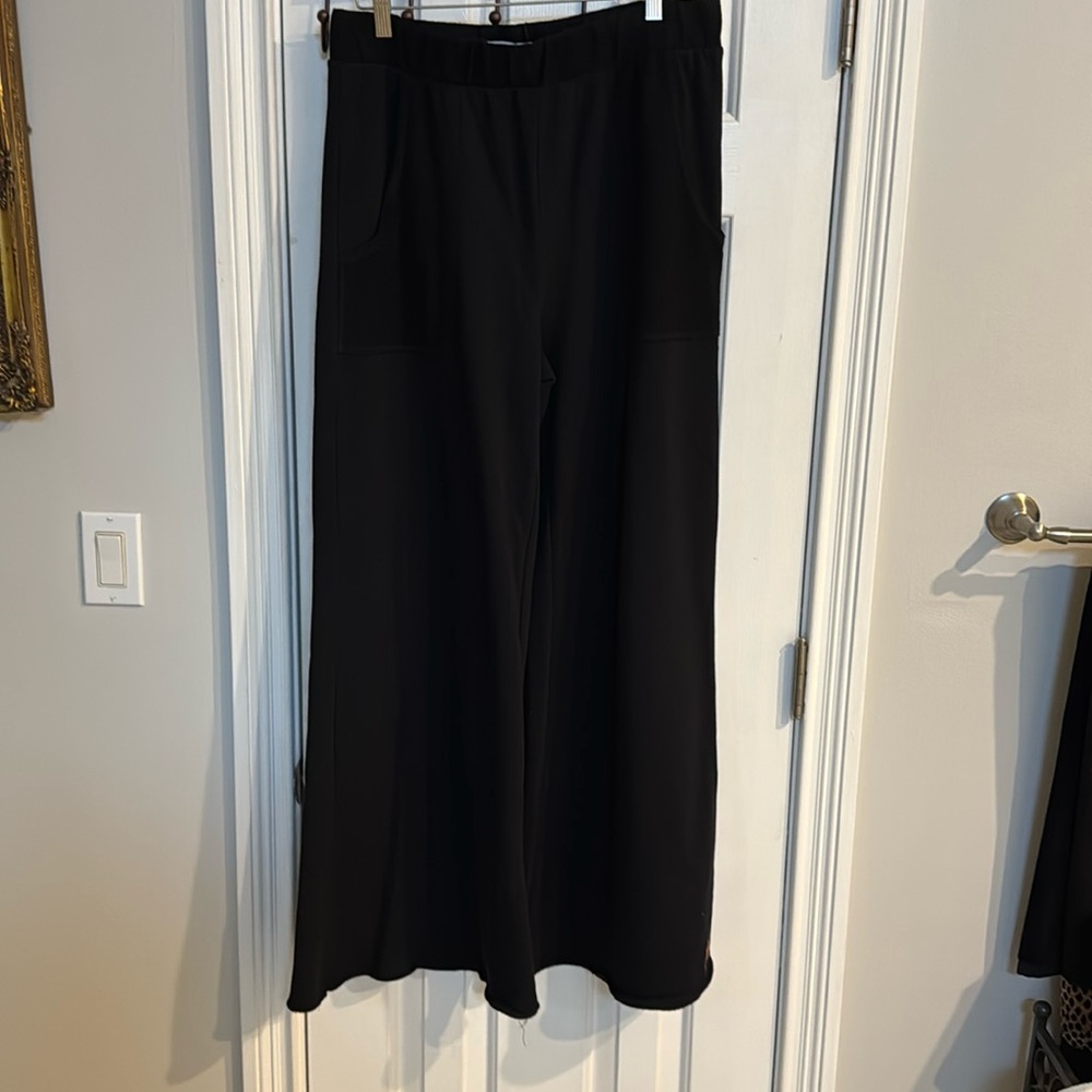 Peace Love World Black Wide Leg Pull-On Pants